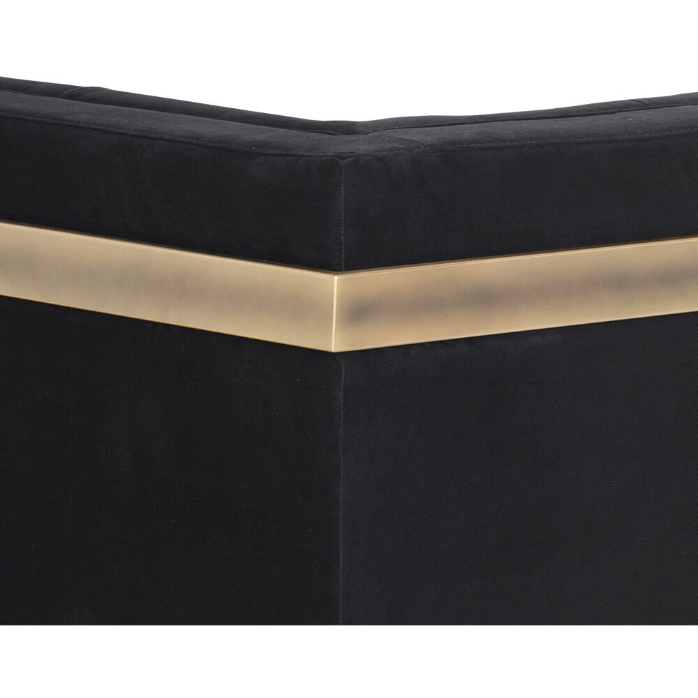 Ekon Abbington Black Sofa